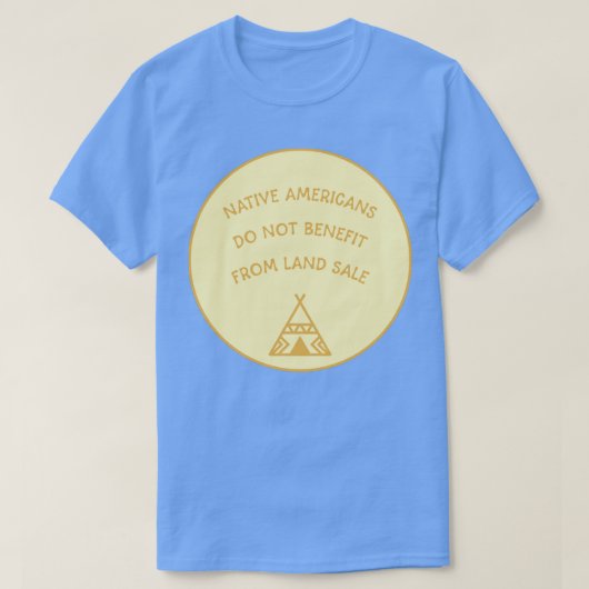 アメリカ先住民が上陸する Tシャツ (デザイン正面)