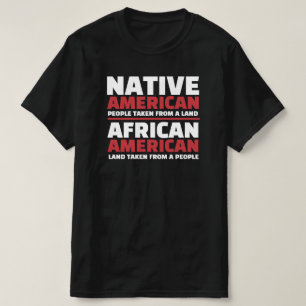 アメリカ先住民とアフリカ系米国人 Tシャツ