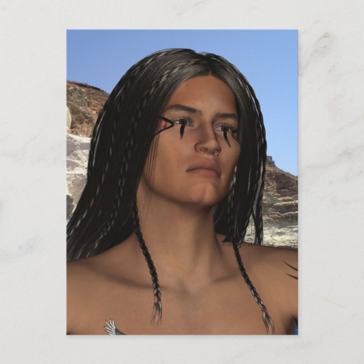 アメリカ先住民のはがき ポストカード (正面)