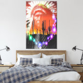 アメリカ先住民のゴースト・ダンス キャンバスプリント (インサイチュ (寝室))