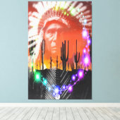 アメリカ先住民のゴースト・ダンス キャンバスプリント (インサイチュ (ウッドフロア))