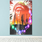 アメリカ先住民のゴースト・ダンス キャンバスプリント (インサイチュ (ウッドフロア))