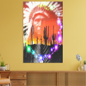 アメリカ先住民のゴースト・ダンス キャンバスプリント (インサイチュ (リビング))