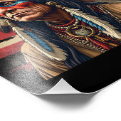 アメリカ先住民のチーフ　愛国的なアメリカ人 フォトプリント            (角)