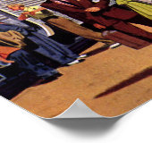 アメリカ先住民のネイティブアメリカンが駅にいるビンテージ写真 ポスター (角)