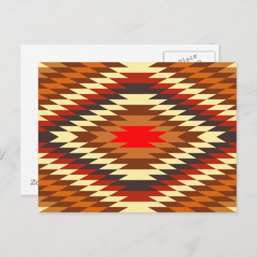 アメリカ先住民の伝統的な民族衣装のモチーフ ポストカード (正面/裏面)