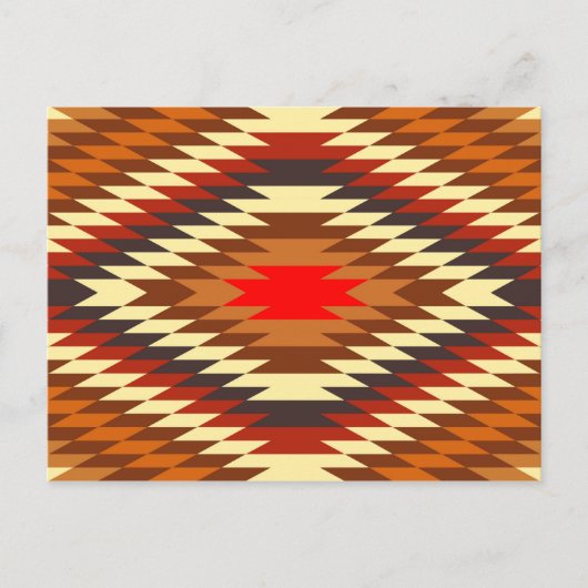 アメリカ先住民の伝統的な民族衣装のモチーフ ポストカード (正面)