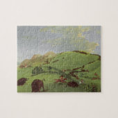 アメリカ先住民の古美術、キャトリンによるバッファローチェイス ジグソーパズル (横)