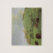 アメリカ先住民の古美術、キャトリンによるバッファローチェイス ジグソーパズル (縦)