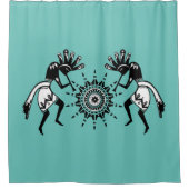 アメリカ先住民の文化 – サン踊りココペリ1 シャワーカーテン (正面)