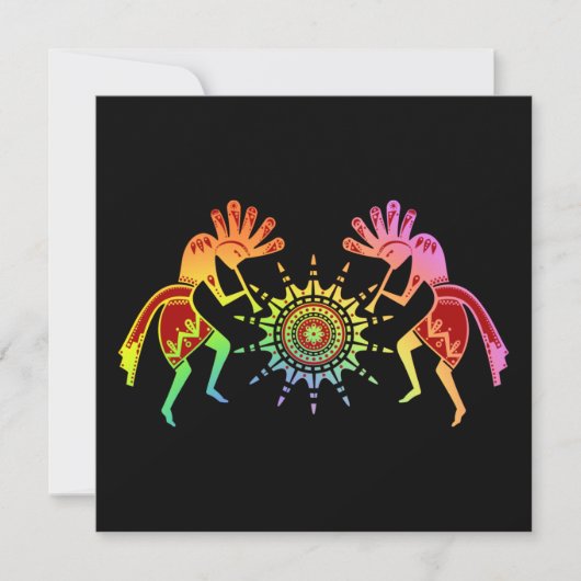 アメリカ先住民の文化 – サン踊りココペリ4 カード (正面)