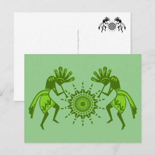 アメリカ先住民の文化 – サン踊りココペリ7 ポストカード (正面/裏面)