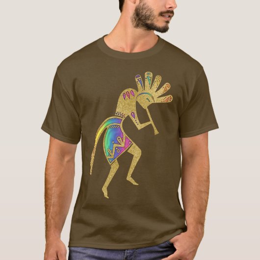 アメリカ先住民の文化 – 踊りココペリ5 Tシャツ (正面)