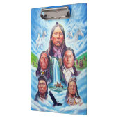 アメリカ先住民の有名なインディアンの長絵画長 クリップボード (左)