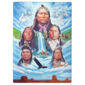 アメリカ先住民の有名なインディアンの長絵画長 クリップボード (裏面)