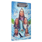 アメリカ先住民の有名なインディアンの長絵画長 クリップボード (右)