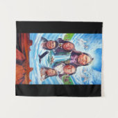 アメリカ先住民の有名なインディアンの長絵画長 タペストリー (正面(横))