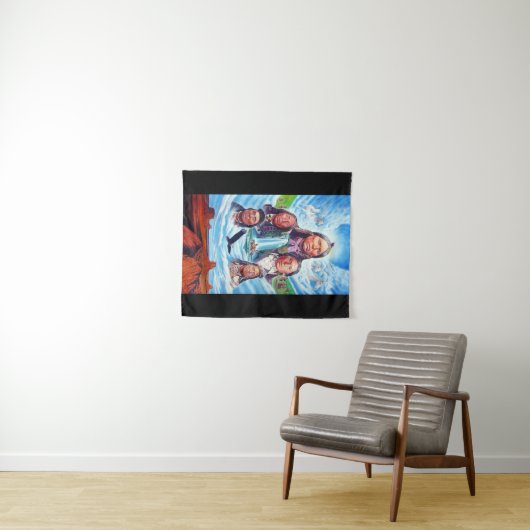 アメリカ先住民の有名なインディアンの長絵画長 タペストリー (インサイチュ(横))