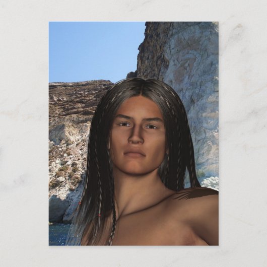 アメリカ先住民はがき ポストカード (正面)