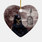 アメリカ先住民インディアンブラックベア セラミックオーナメント (裏面)