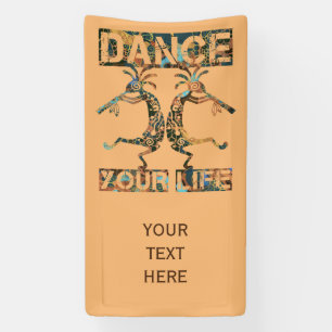 アメリカ先住民ココペリ – あなたの人生を踊る1 横断幕