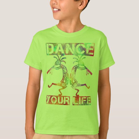 アメリカ先住民ココペリ – あなたの人生を踊る3 Tシャツ (正面)