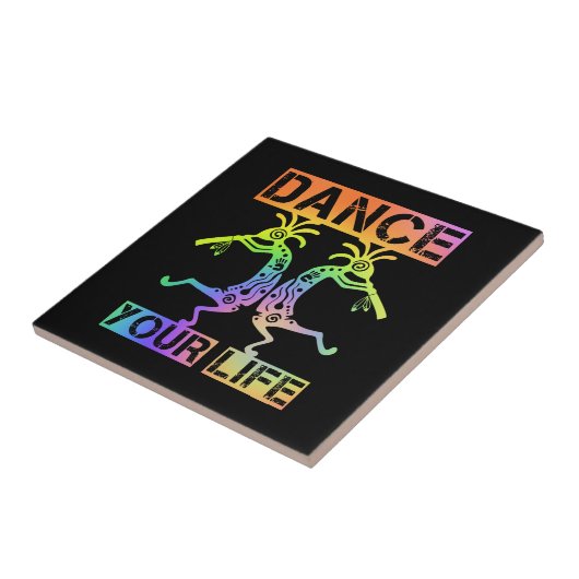 アメリカ先住民ココペリ – あなたの人生を踊る4 タイル (側面)