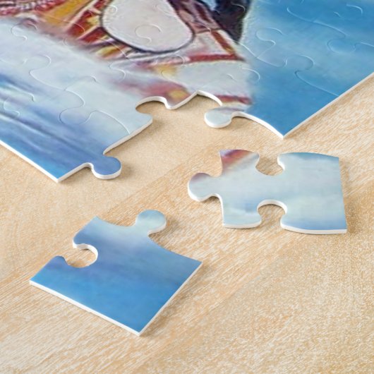 アメリカ先住民絵画の有名なインディアン長 ジグソーパズル (側面)