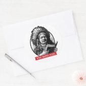 アメリカ先住民読が本を禁止 ラウンドシール (封筒)