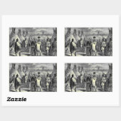 アメリカ先住民 長方形シール (シート)