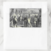 アメリカ先住民 長方形シール (バッグ)