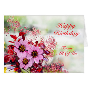 アメリカ全土から誕生日ピンク色の花