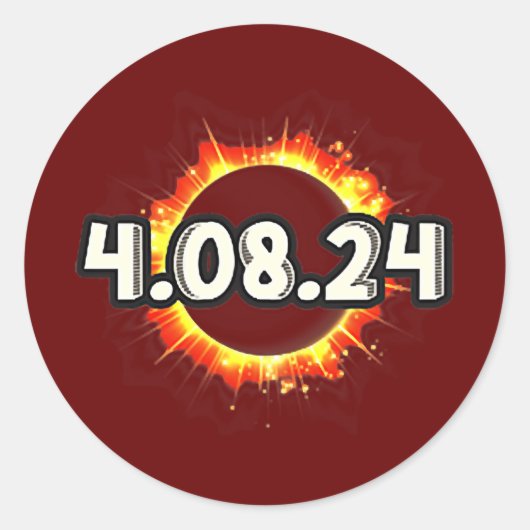 アメリカ全天文学太陽の皆既食 ラウンドシール (正面)