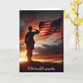 アメリカ兵に悔やみや弔慰の挨拶をする カード (黄色い花)