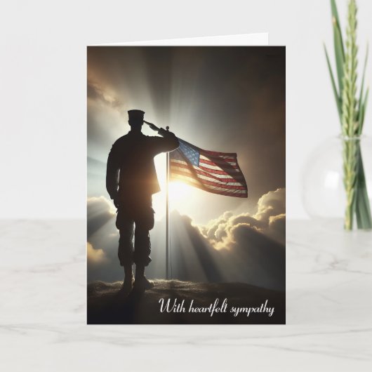 アメリカ兵に悔やみや弔慰の挨拶をする カード (正面)