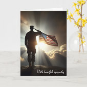 アメリカ兵に悔やみや弔慰の挨拶をする カード (黄色い花)