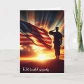 アメリカ兵に悔やみや弔慰の挨拶をする カード (正面)