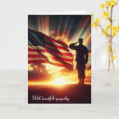 アメリカ兵に悔やみや弔慰の挨拶をする カード (黄色い花)