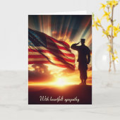 アメリカ兵に悔やみや弔慰の挨拶をする カード (黄色い花)