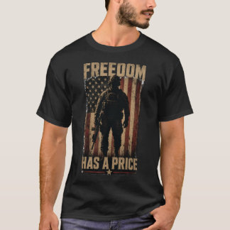 アメリカ兵愛国主義 フリーダム・ハズ・ア・プライス Tシャツ