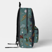 アメリカ冬の鳥の森の模様 プリントバックパック (左)