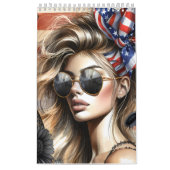 アメリカ出身のアメリカ人のベビー愛国女性 カレンダー (カバー)