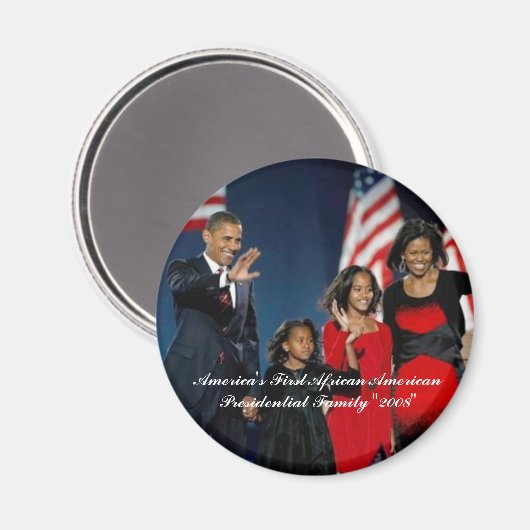 アメリカ初のアフリカ系アメリカ人の大統領… マグネット (正面/裏面)