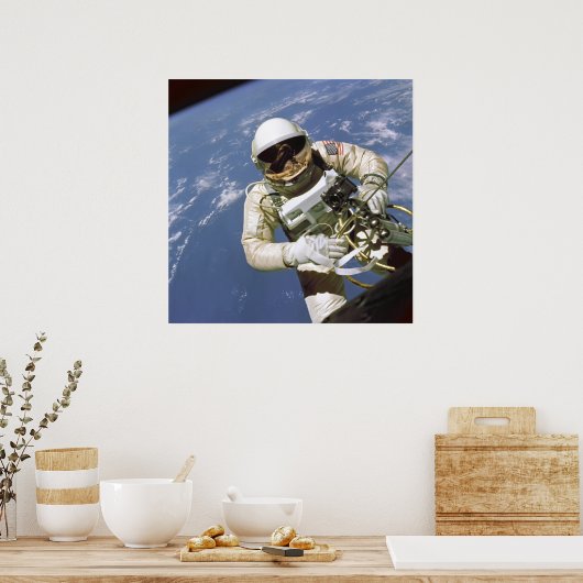 アメリカ初の宇宙ウォーク24"x24"ポスター ポスター (キッチン)