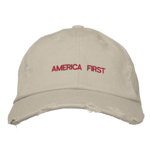 アメリカ初の引用文トランプタイポグラフィ愛国米国 刺繍入りキャップ