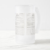 アメリカ初の所得税ガラスマグ フロストグラスビールジョッキ (正面右)