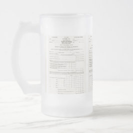 アメリカ初の所得税ガラスマグ フロストグラスビールジョッキ