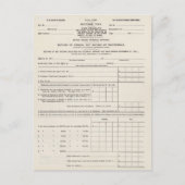 アメリカ初の所得税型枠はがき ポストカード (正面)