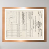 アメリカ初の所得税型枠1040 ポスター (正面)