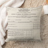 アメリカ初の所得税型枠 クッション (ブランケット)